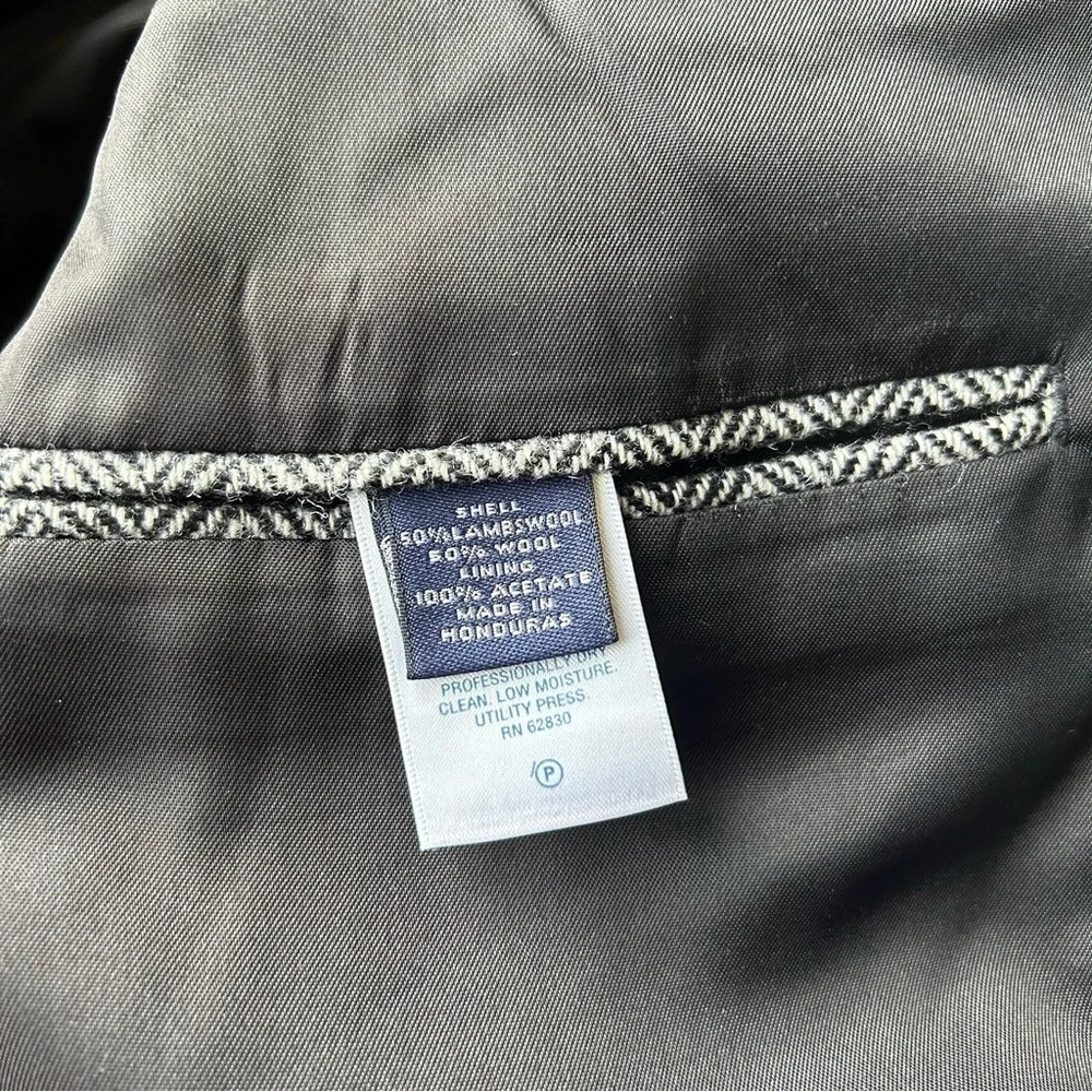 Land’s End Pure Wool Herringbone Tweed Blazer - Picture 10 of 16